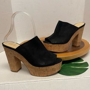 Ivanka Trump DANIKA NWT Cork & Suede Platform Mules